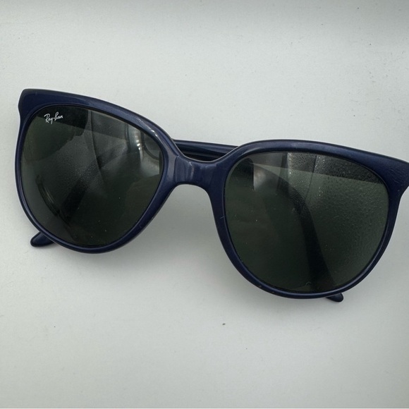 Vintage CATS Ray-Ban Bausch&Lomb Sunglasses FRAME FRANCE - Blue 1990s - Picture 1 of 13
